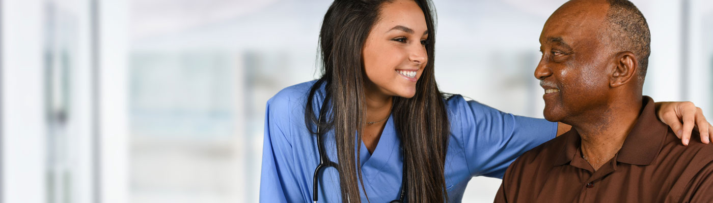 nurse with older man